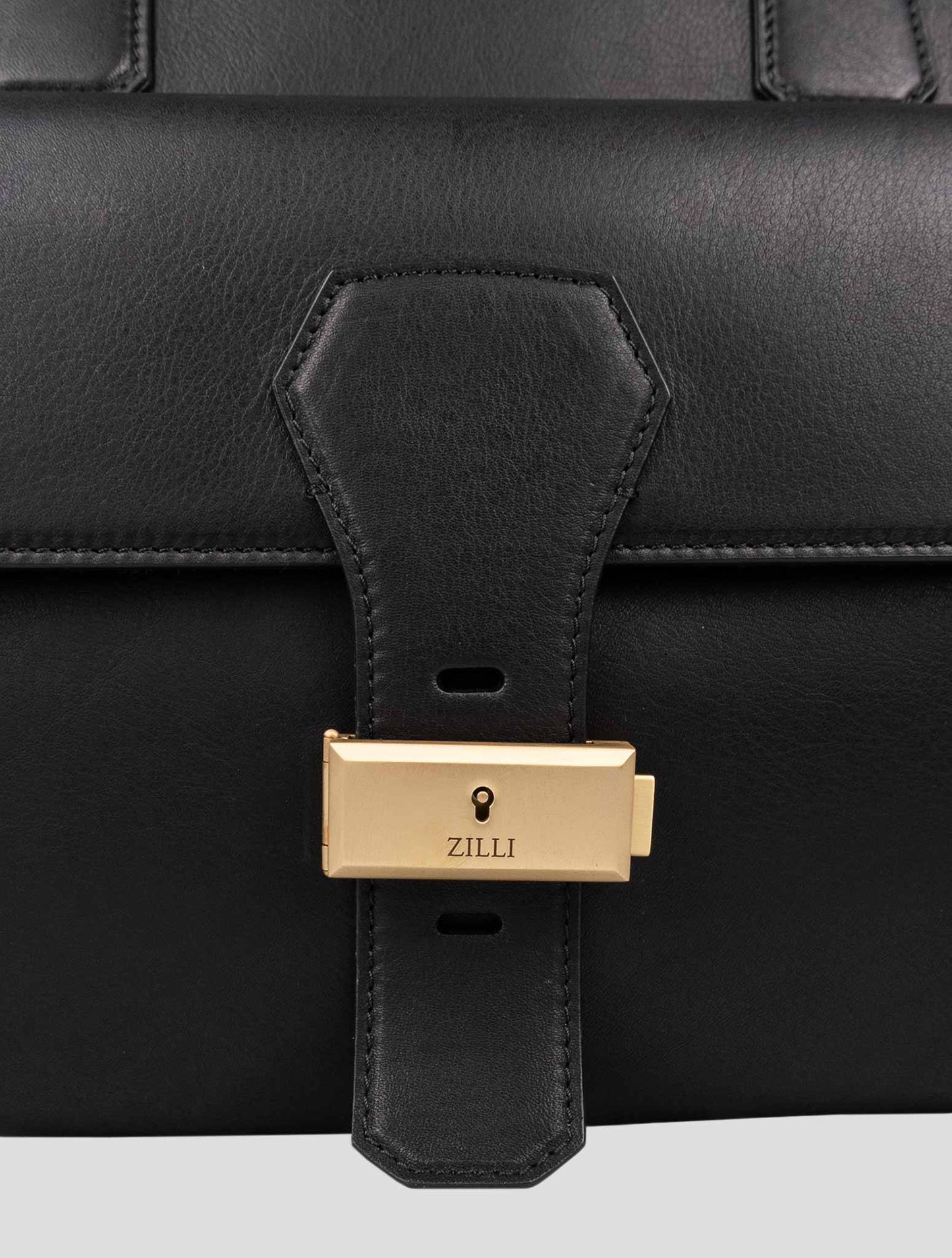 Zilli Black Leather Briefcase