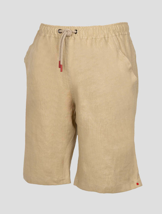 Kiton Beige Linen Short Pants