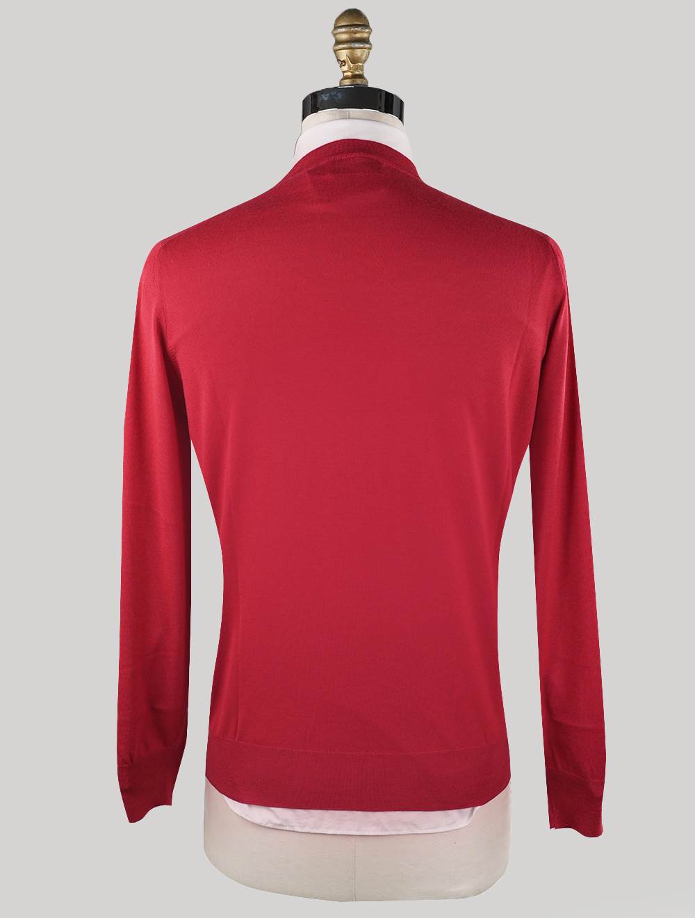 Brunello Cucinelli Red Virgin Wool Cashmere Sweater Crewneck