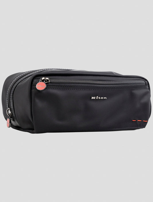 Kiton Black Pa Pc Leather Pochette