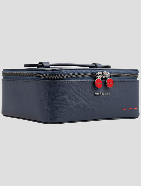 Kiton Blue Leather Jewelry Box