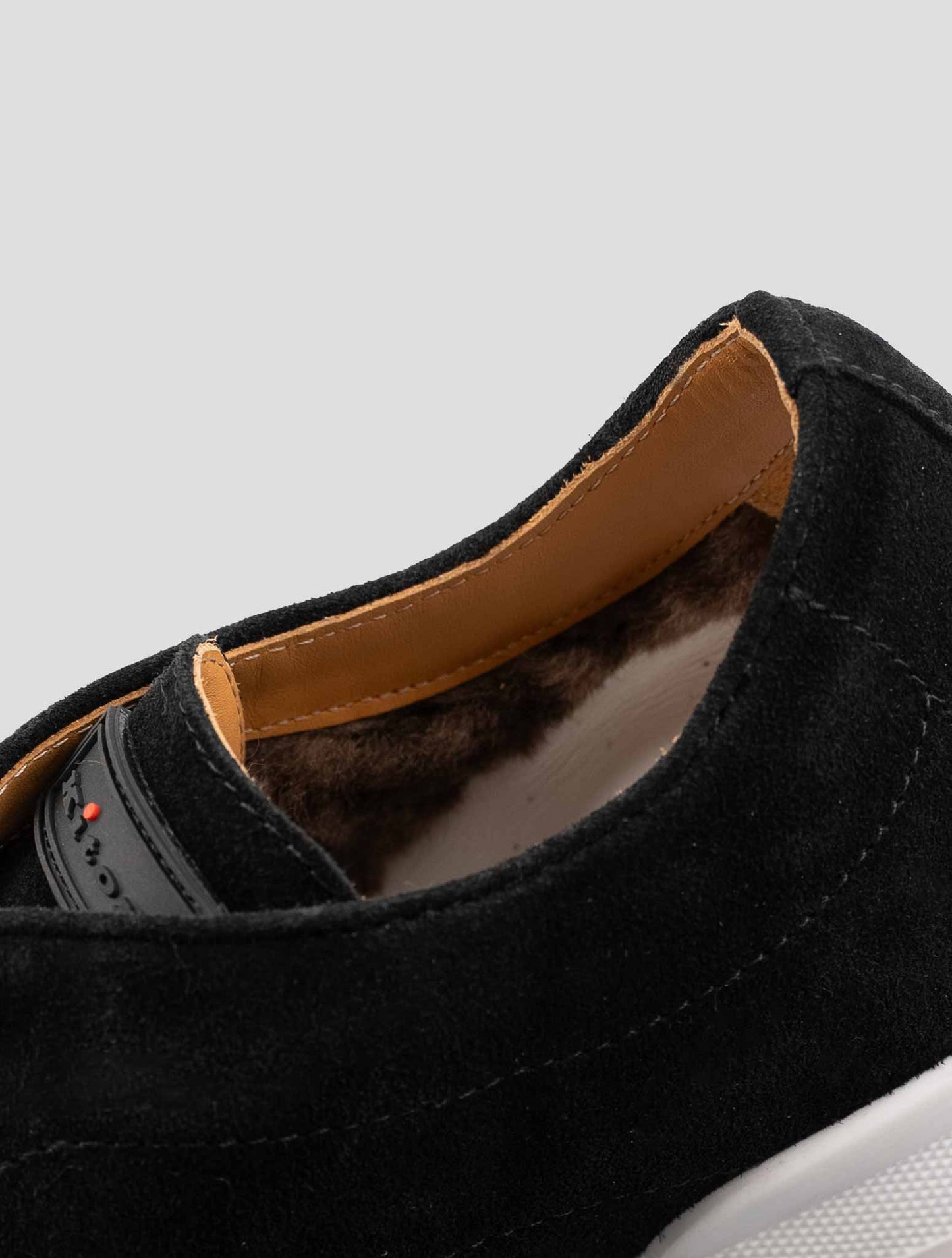 Kiton Black Leather Suede Sheepskin Fur Sneakers