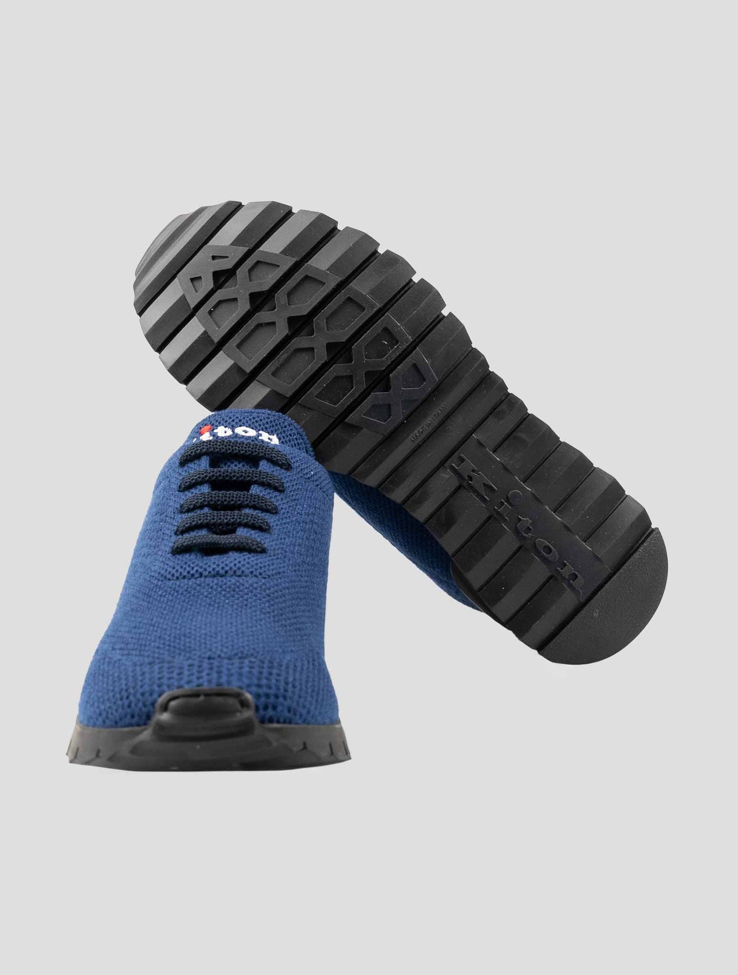 Kiton Blue Cashmere Sneakers