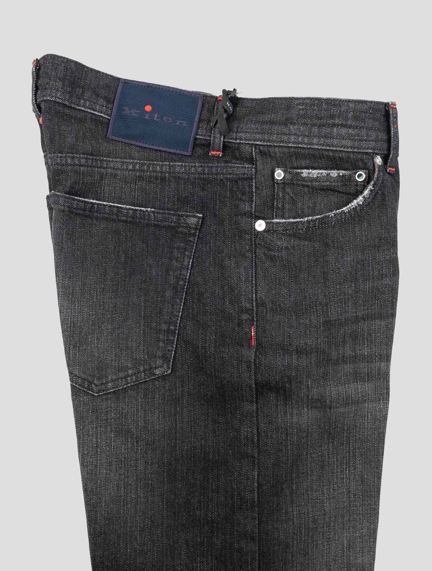 Kiton Black Cotton Ea Jeans