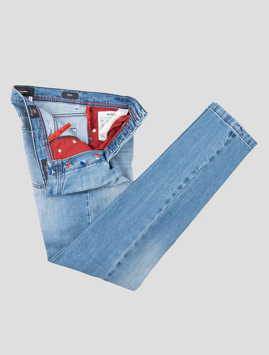 Kiton Light Blue Cotton Ea Jeans