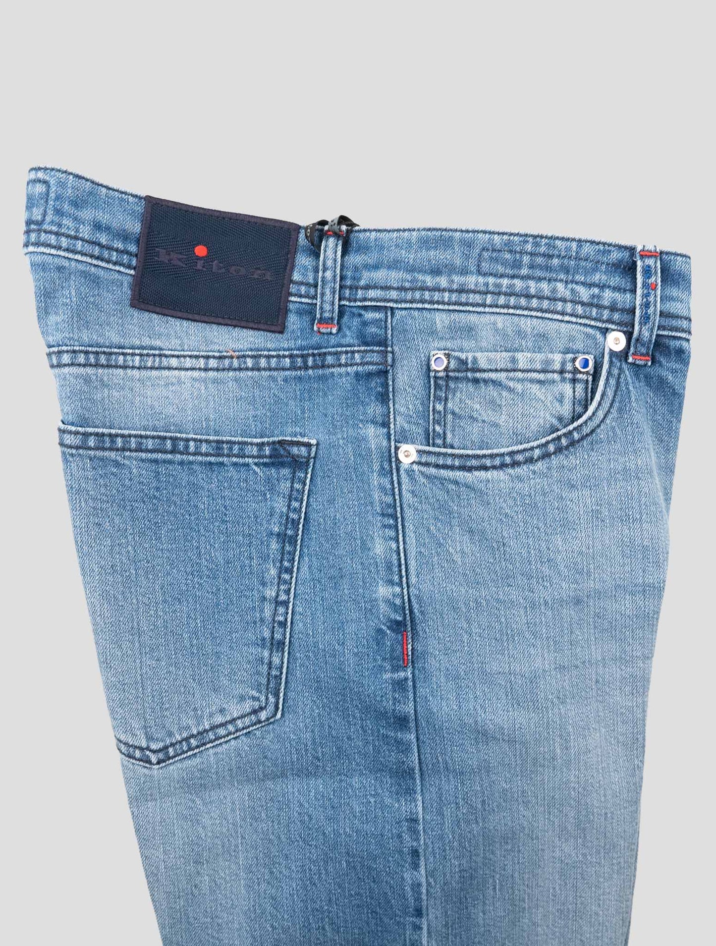 Kiton Light Blue Cotton Ea Jeans