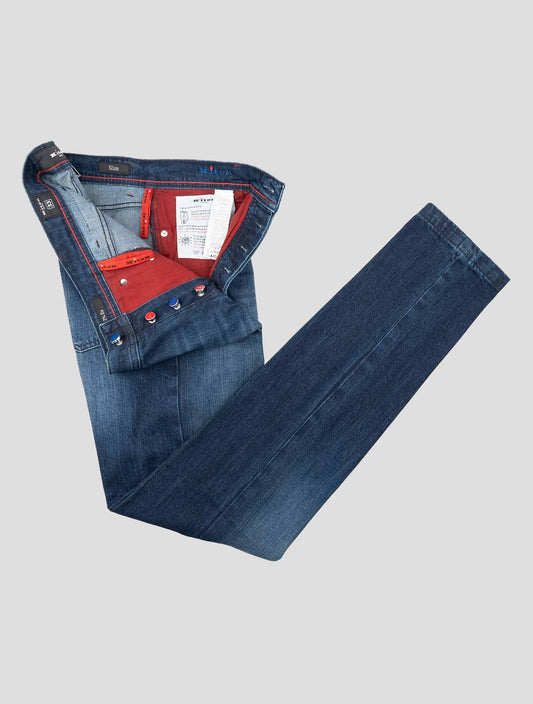 Kiton Blue Cotton Ea Jeans