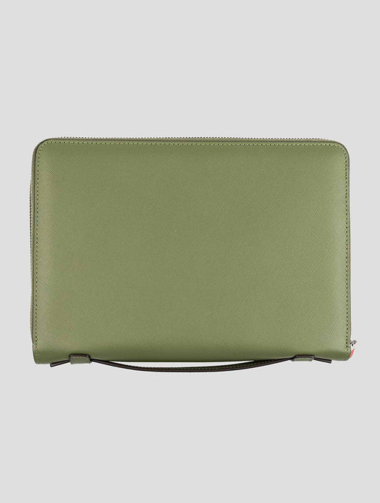 Kiton Green Leather Document Holder