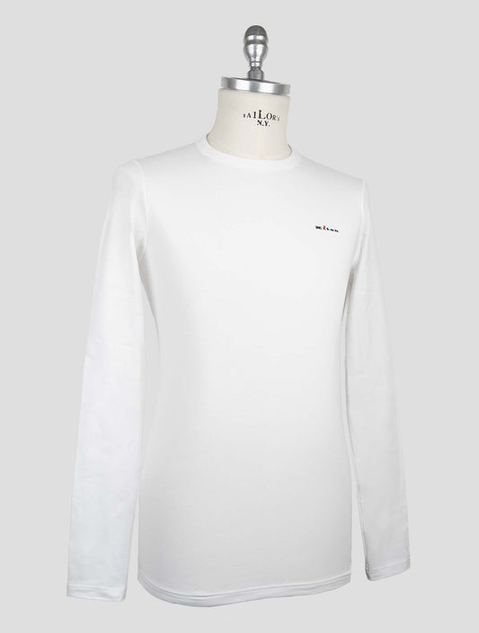 Kiton White Cotton Ea Underwear T-Shirt Long Sleeve