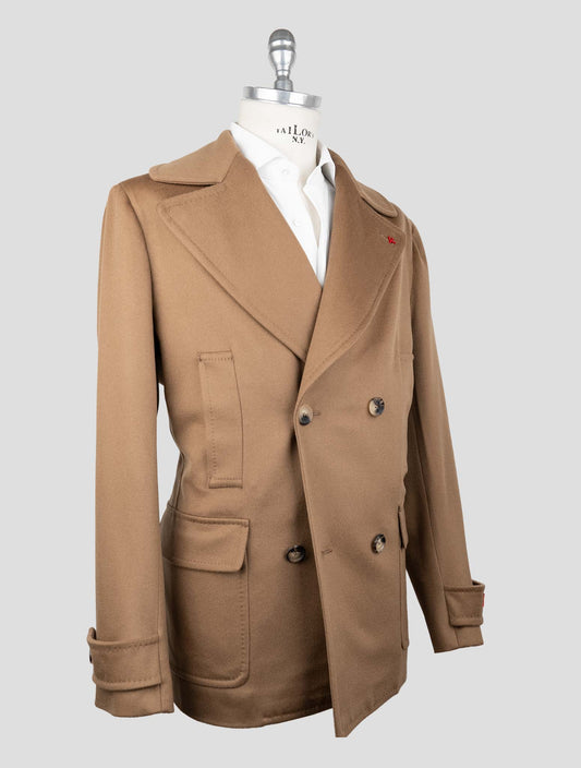 Isaia Beige Wool Coat