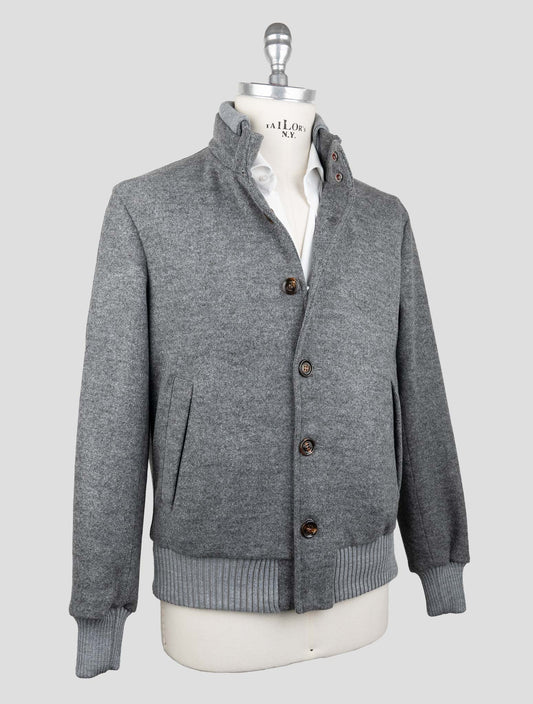 Kired Gray Pl Acrlic Wool Coat
