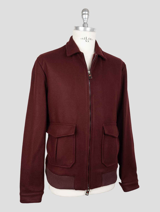 Kired Burgundy Pl Acetate Wool Coat