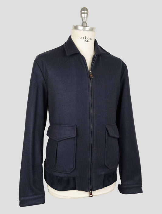 Kired Blue Pl Acetate Wool Coat