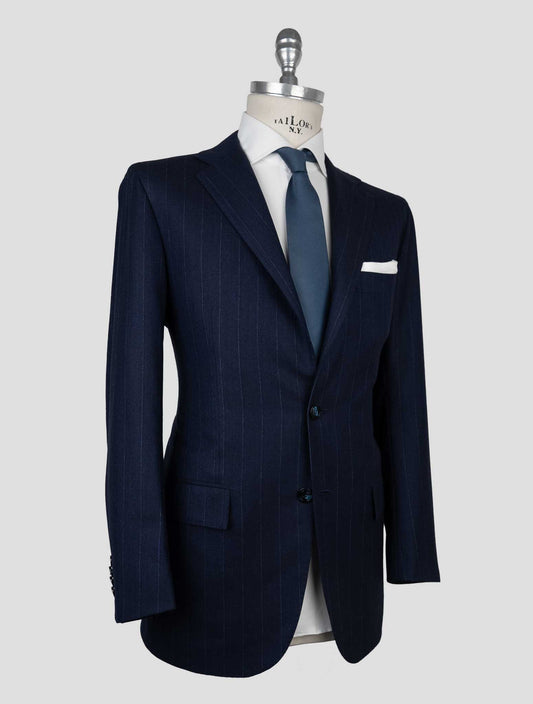 Kiton Dark Blue Virgin Wool Cashmere Suit