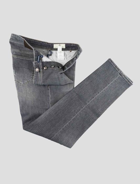 Luigi Borrelli Gray Cotton Ea Jeans