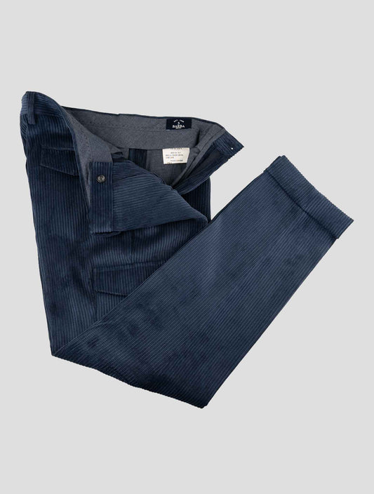 Barba Napoli Blue Pl Nylon Ea Cargo Velvet Pants