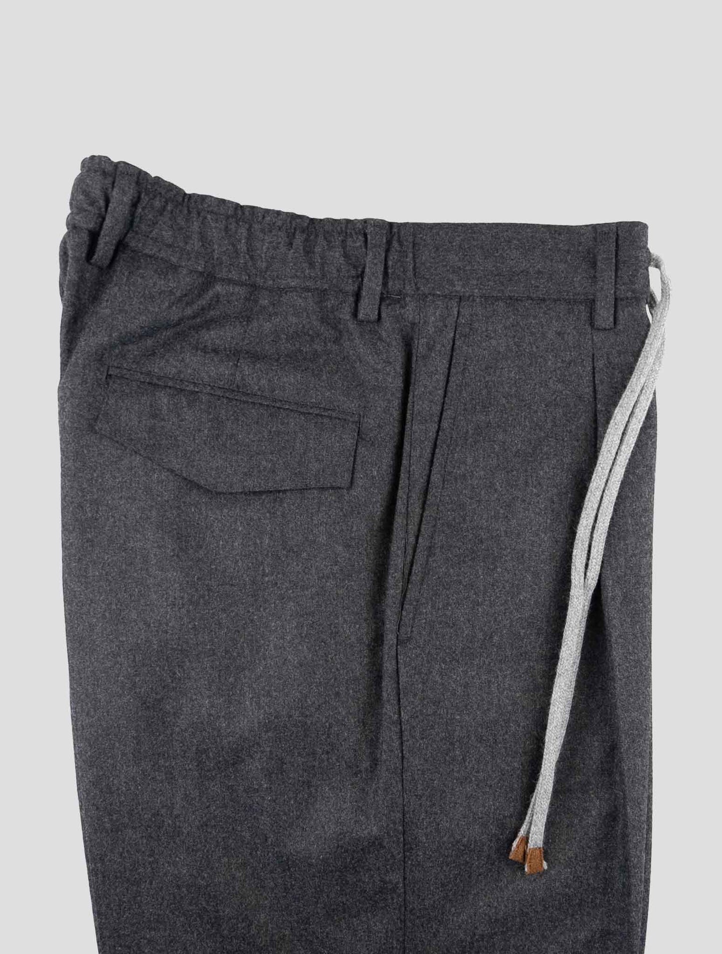 Barba Napoli Dark Gray Virgin Wool Pants