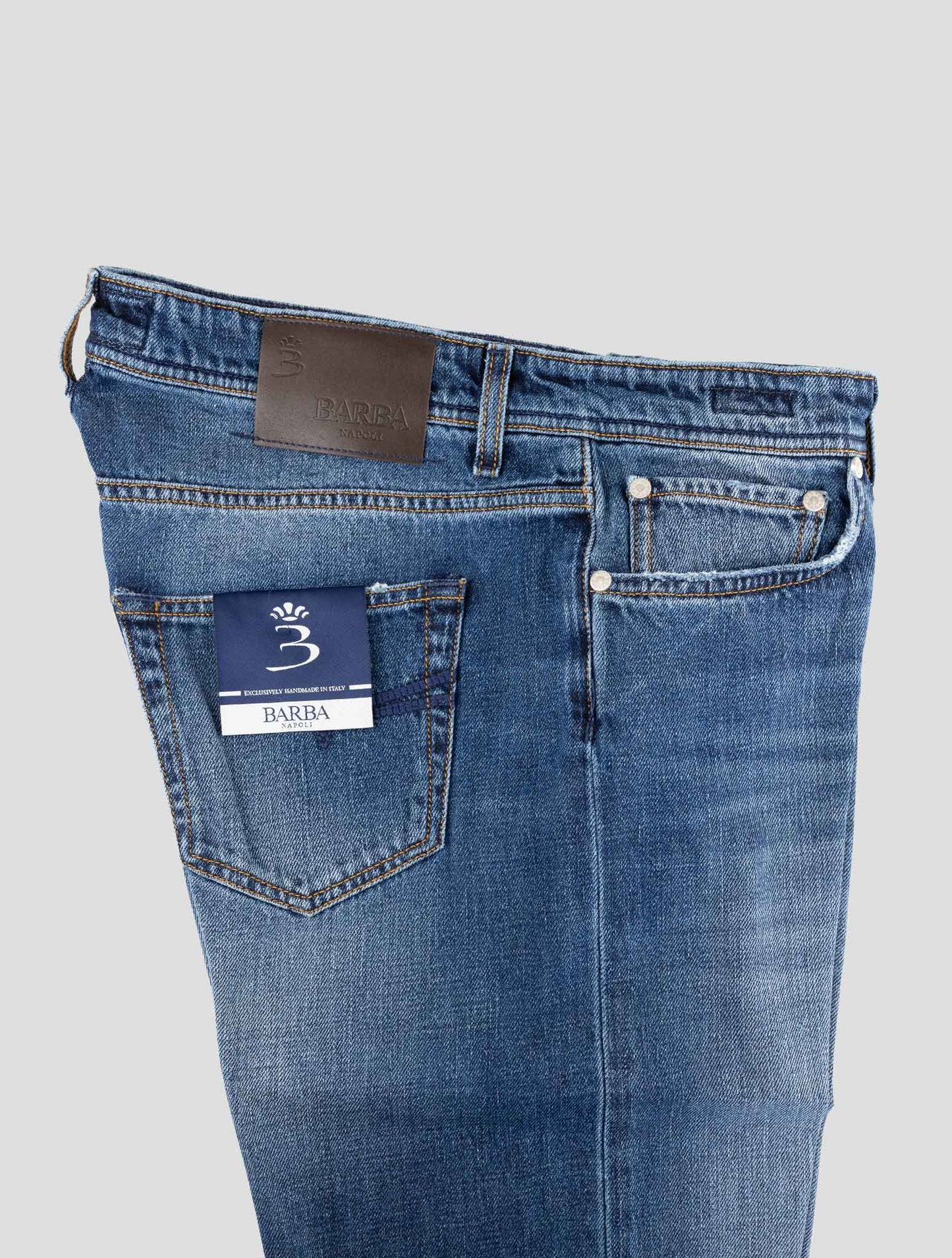 Barba Napoli Blue Cotton Jeans