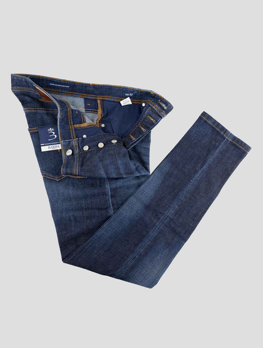 Barba Napoli Blue Cotton Ea Jeans
