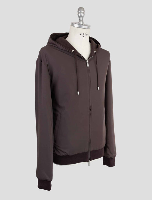 Marco Pescarolo Brown Virgin Wool Cashmere Pl Reverse Coat