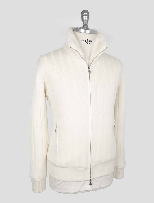 Gran Sasso White Cashmere Coat