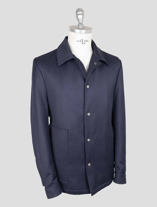 Luigi Borrelli Blue Virgin Wool Coat