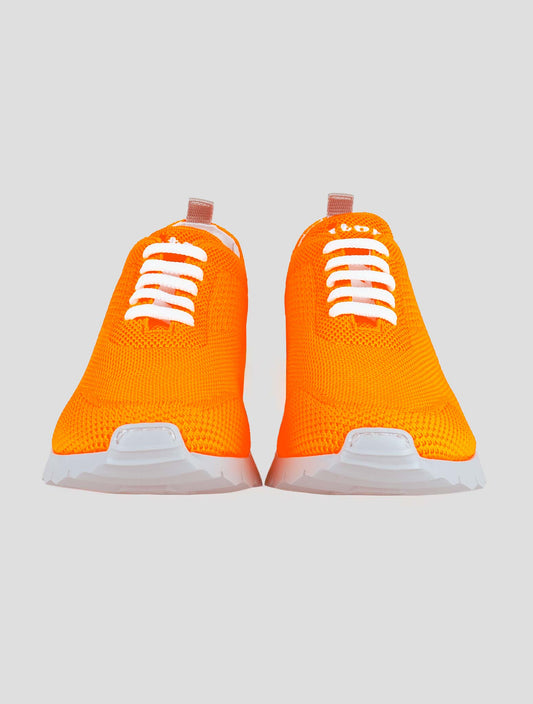 Kiton Orange Cotton Ea Sneakers