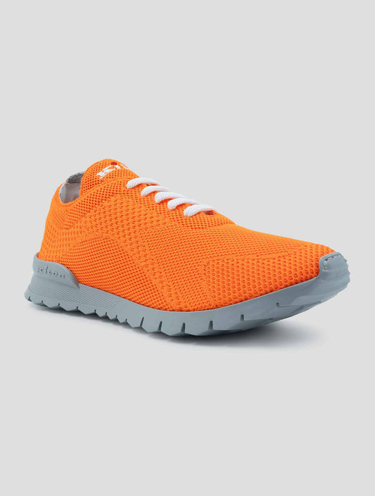 Kiton Orange Cotton Ea Sneakers