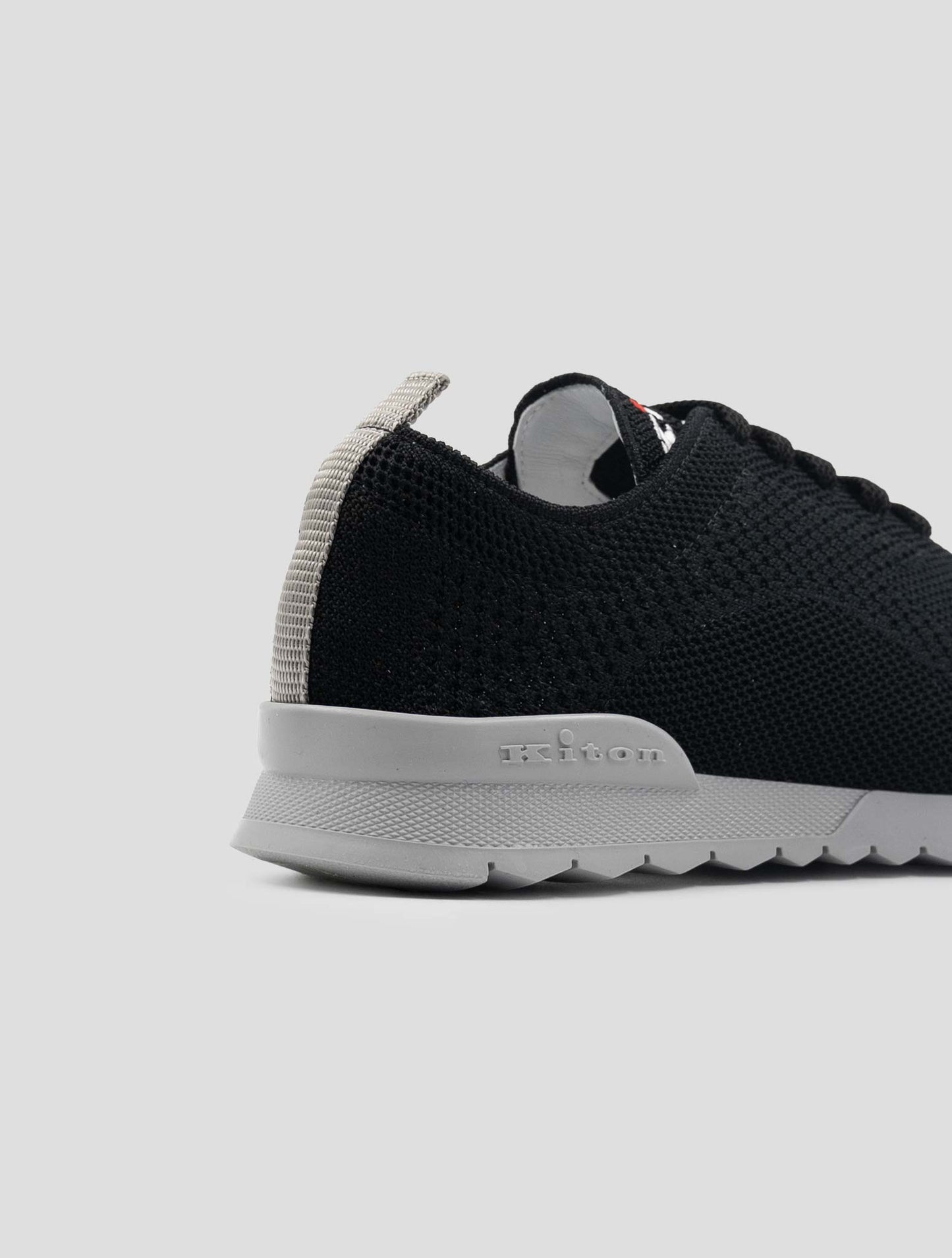 Kiton Black Cotton Ea Sneakers