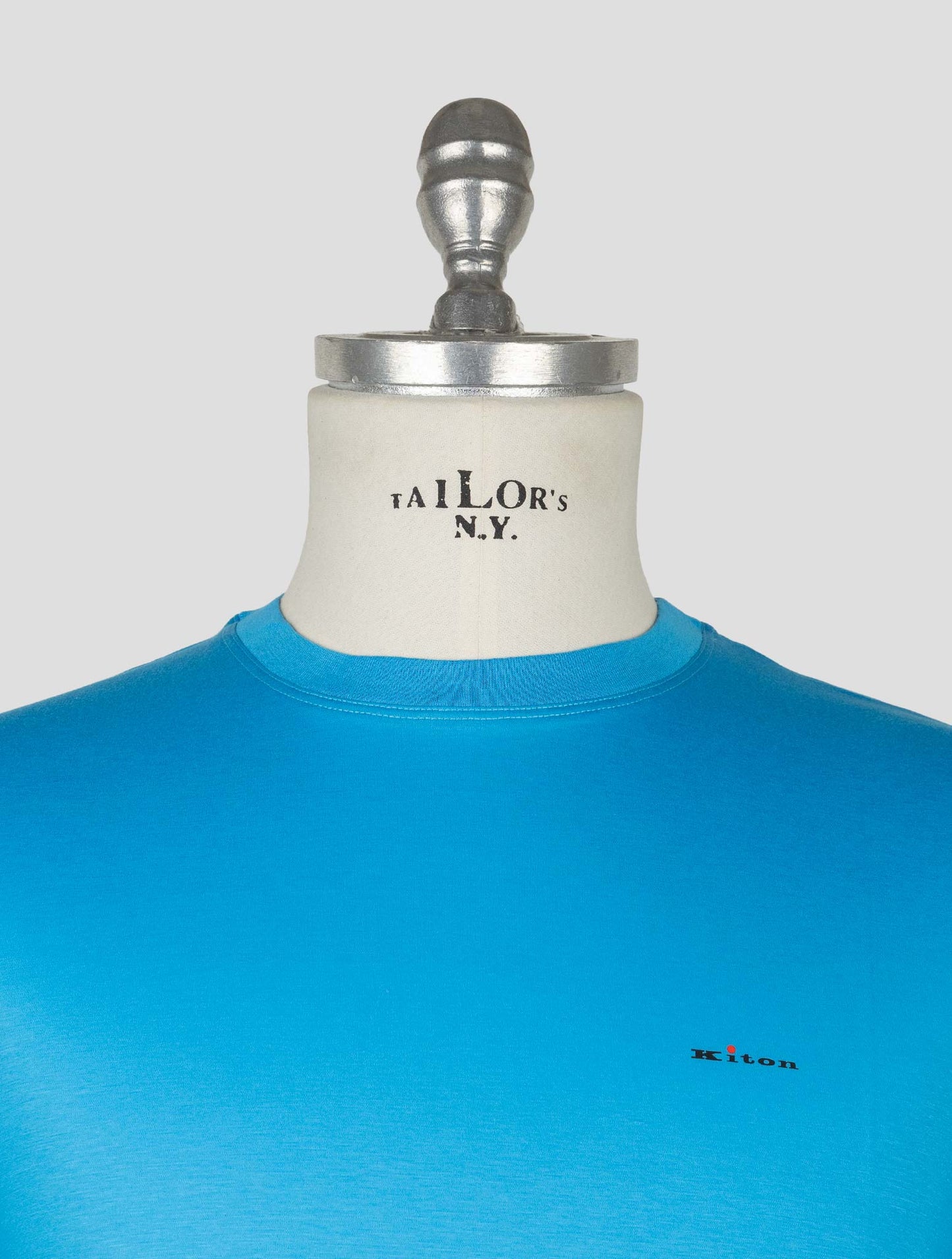 Kiton Light Blue Cotton T-Shirt