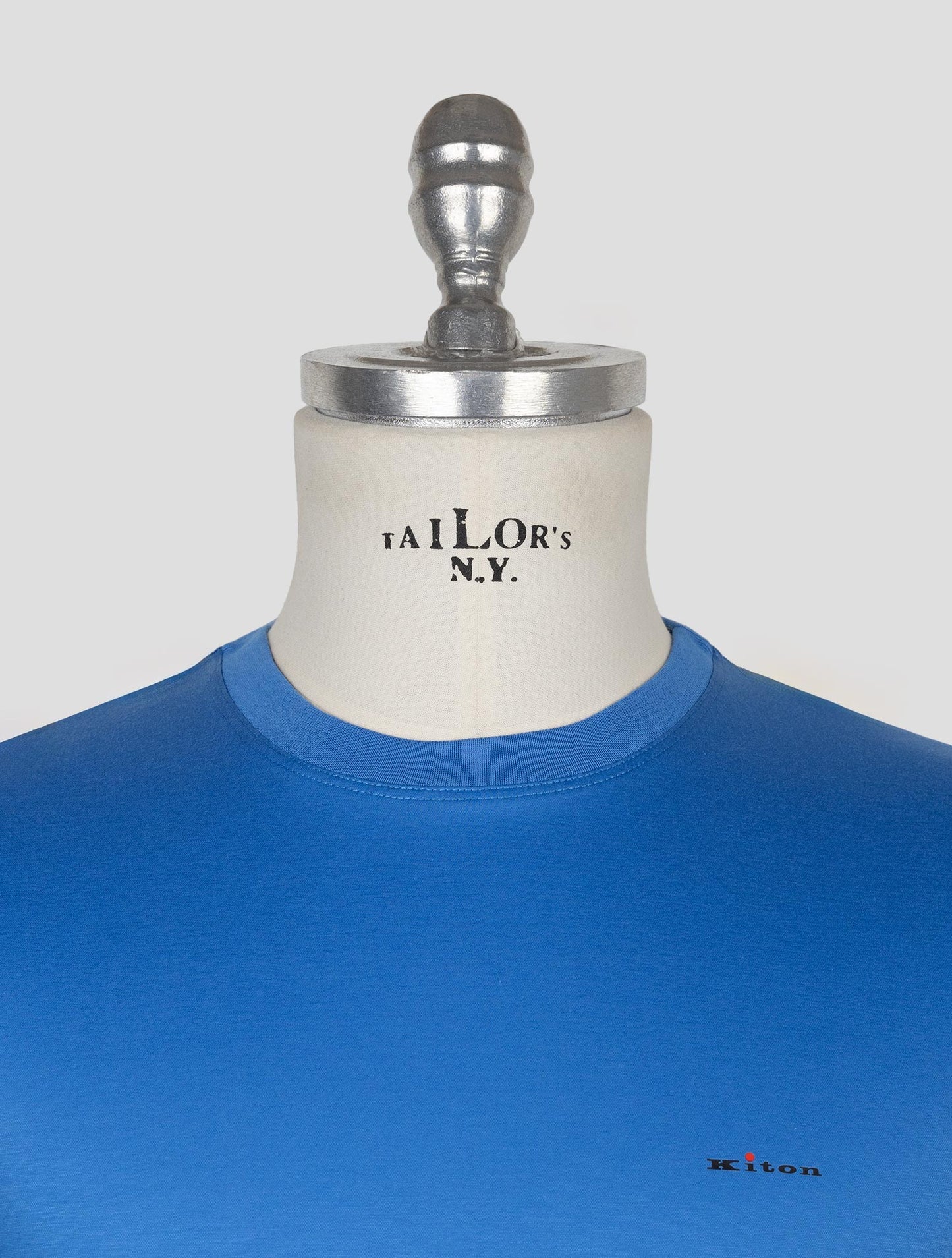 Kiton Blue Cotton T-Shirt