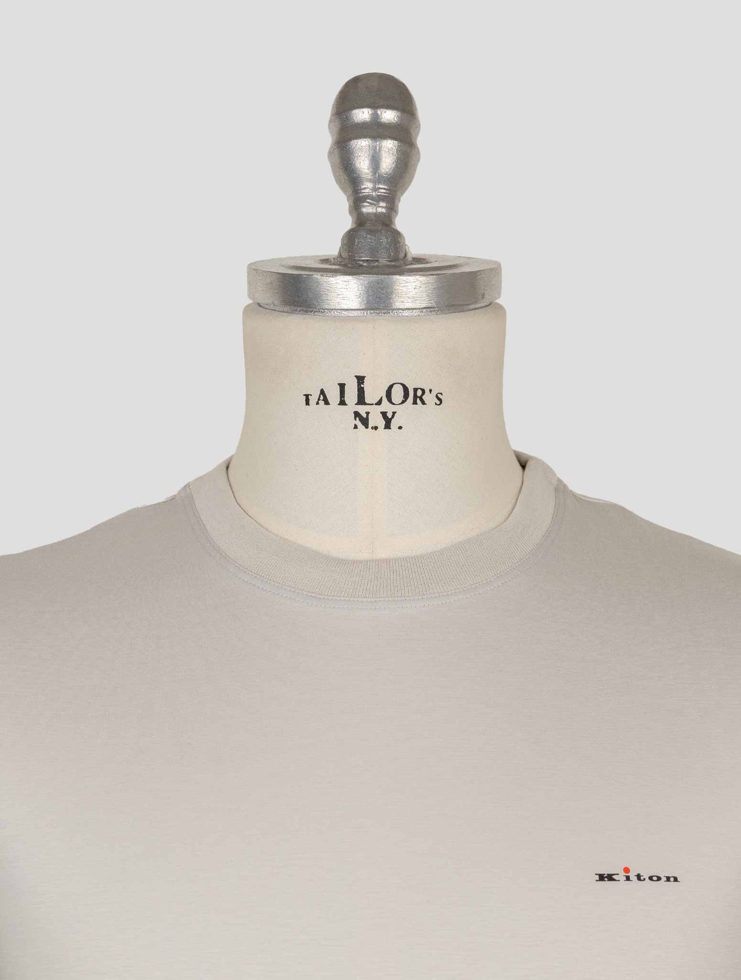 Kiton Gray Cotton T-Shirt