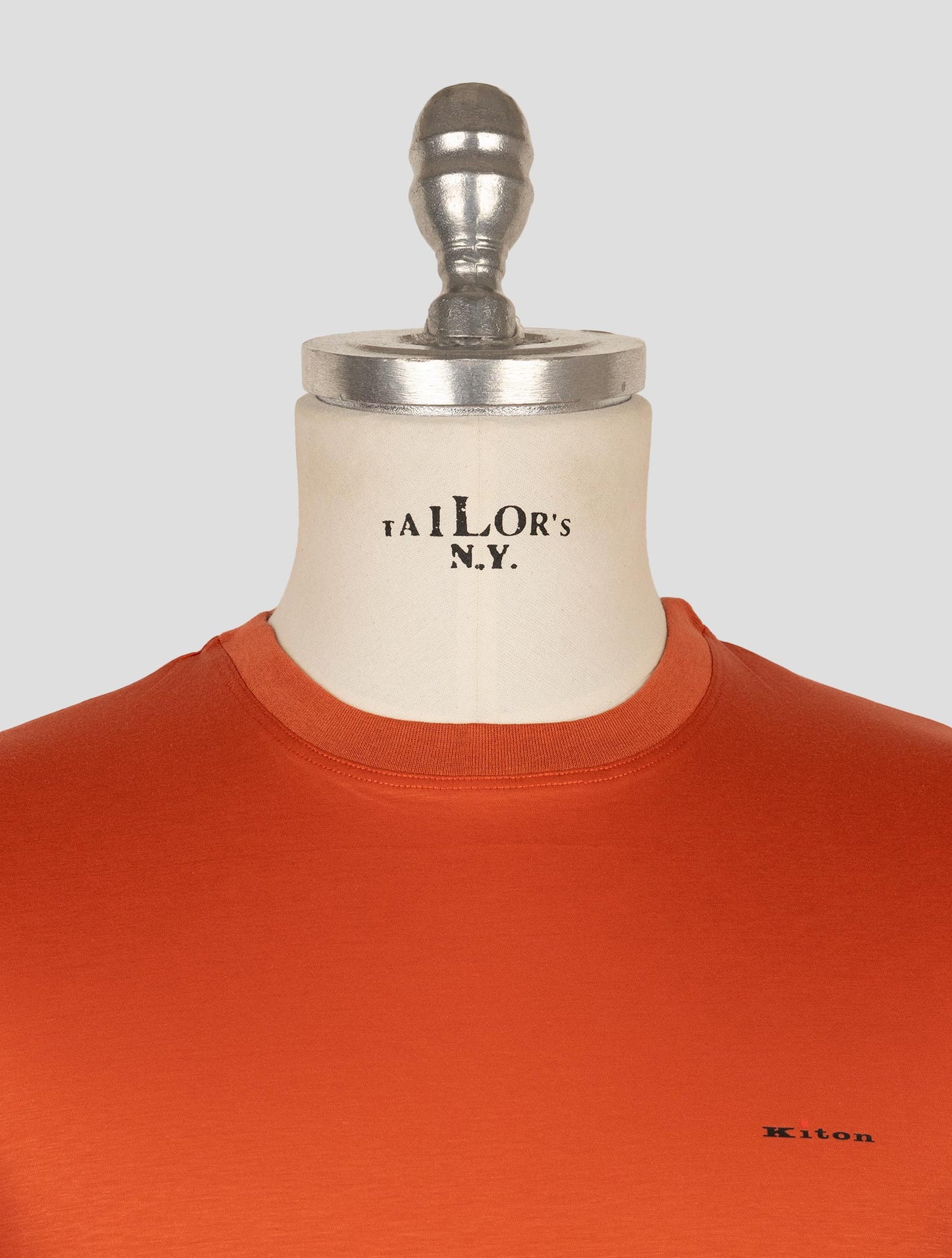 Kiton Orange Cotton T-Shirt