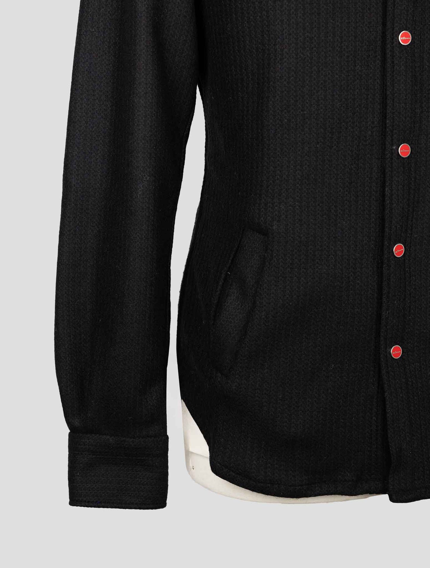 Kiton Black Wool Pa Shirt Mariano