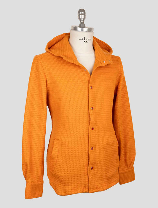 Kiton Orange Wool Pa Shirt Mariano