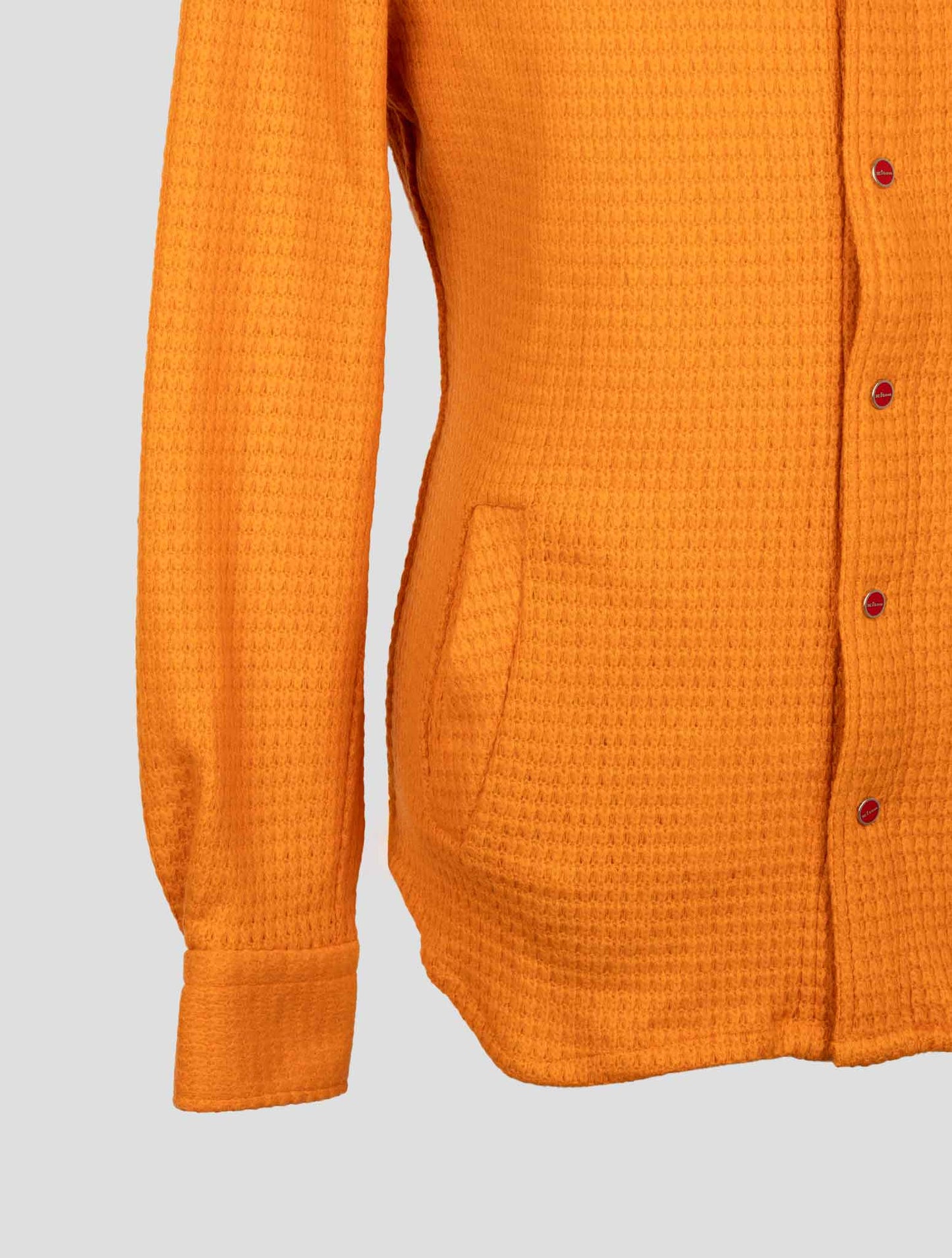Kiton Orange Wool Pa Shirt Mariano