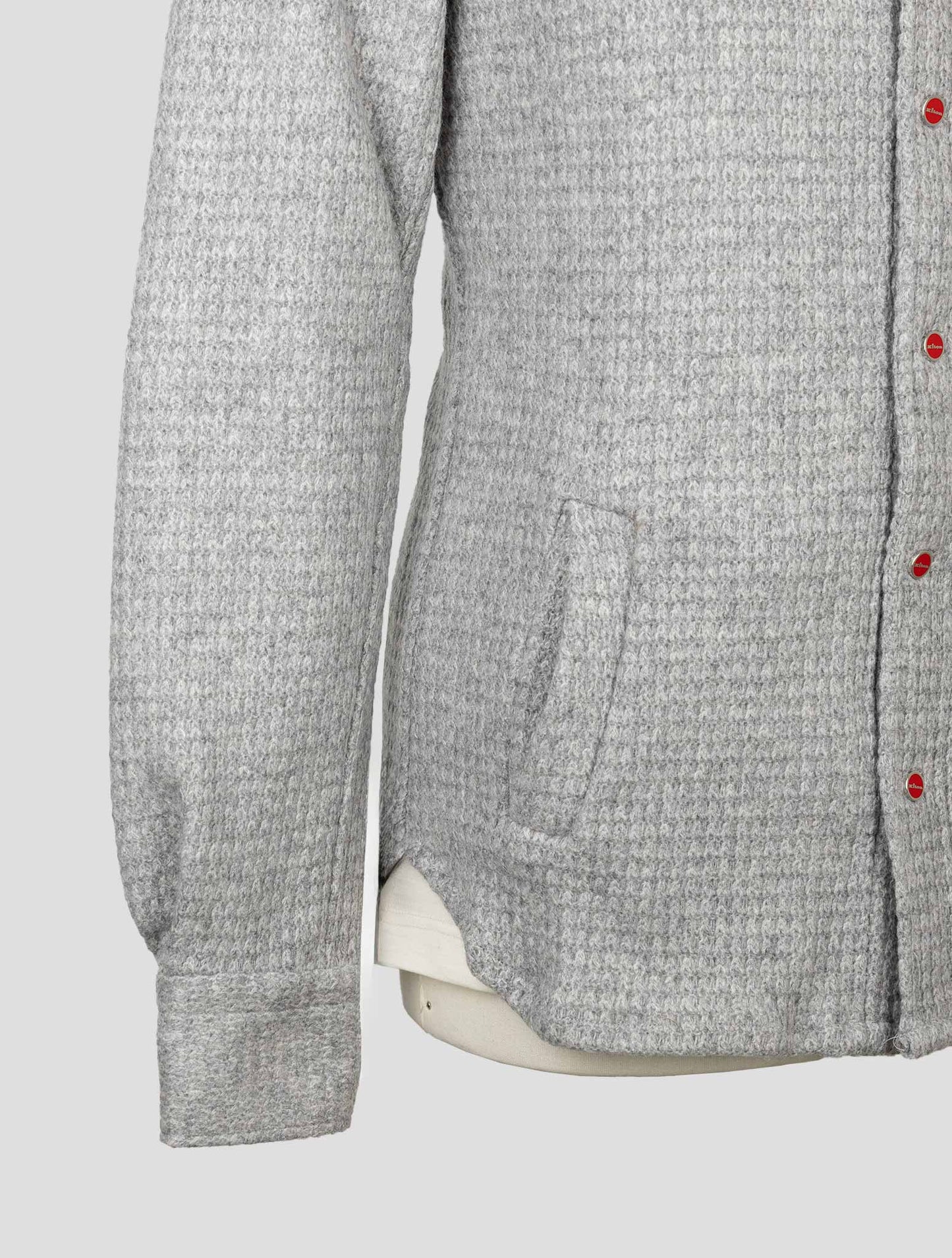 Kiton Gray Wool Pa Shirt Mariano