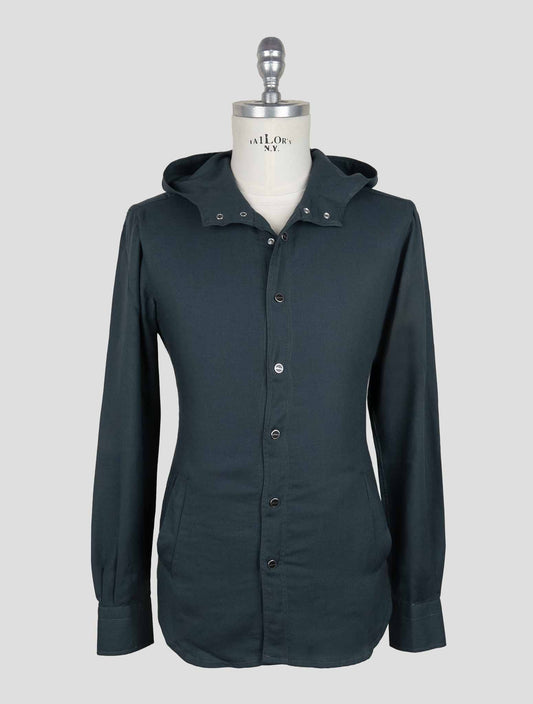 Kiton Gray Cotton Cashmere Shirt Mariano