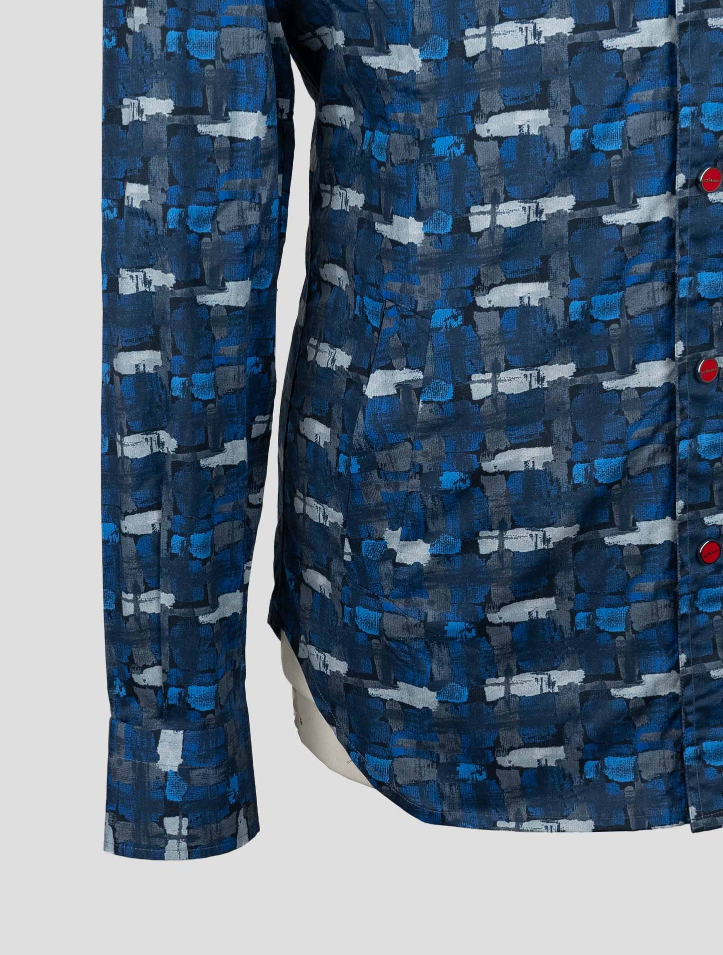 Kiton Blue Cotton Ea Shirt Mariano