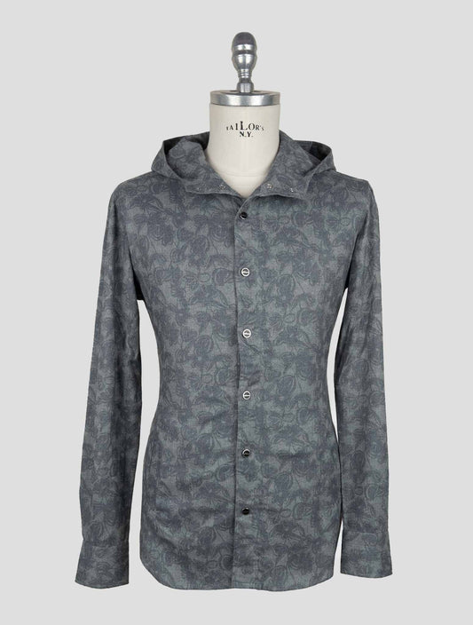 Kiton Gray Cotton Shirt Mariano