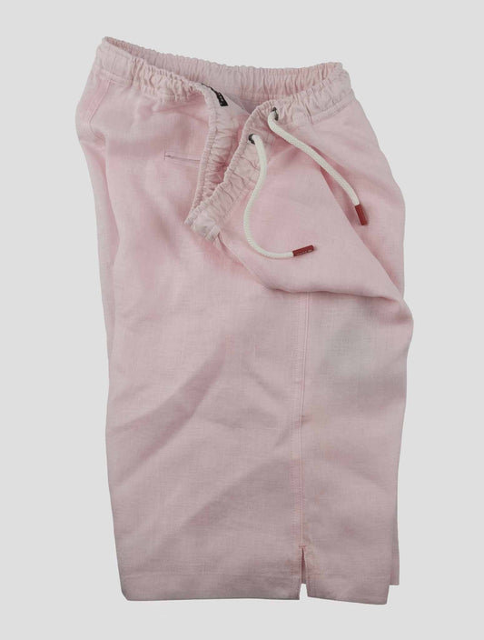 Kiton Pink Linen Short Pants