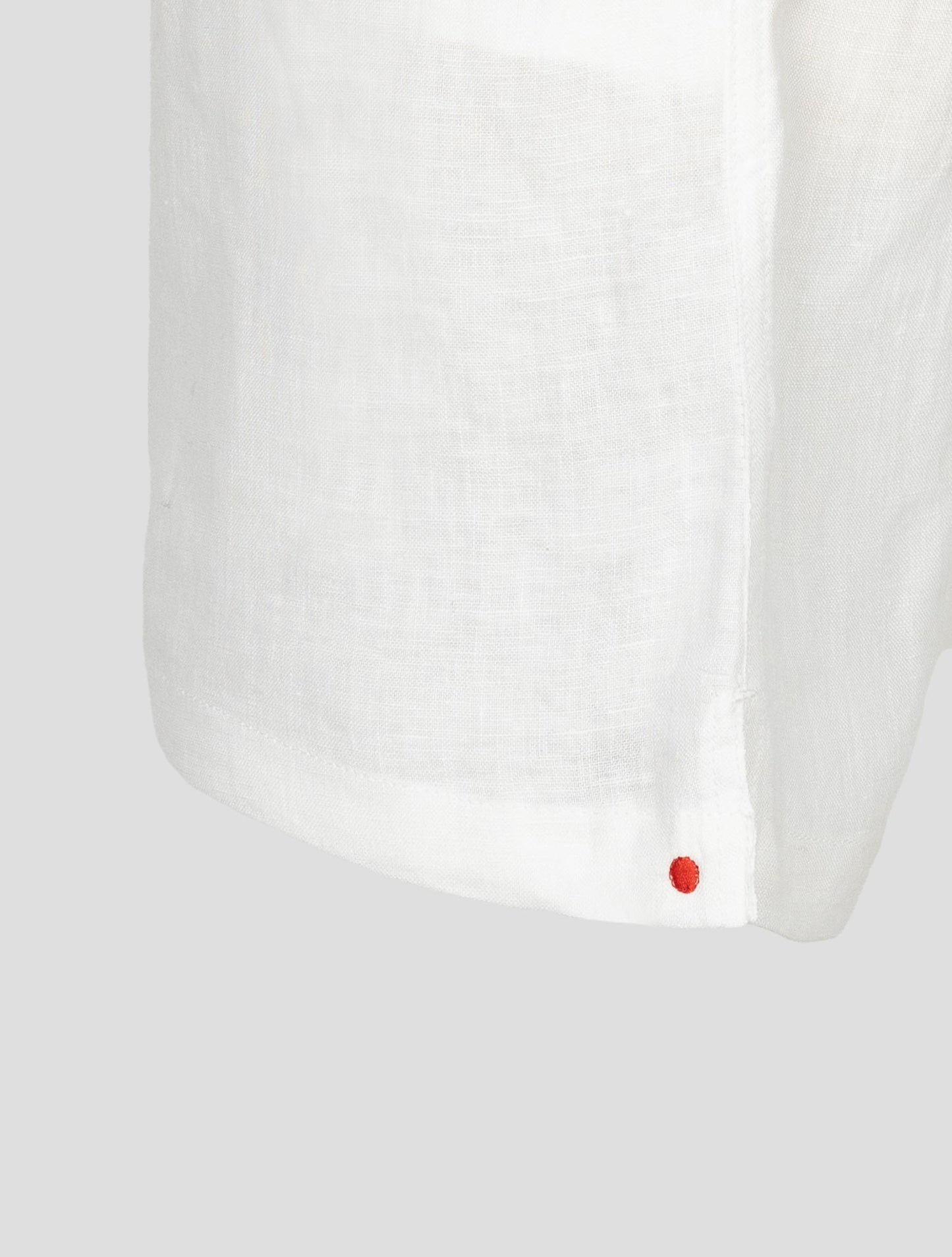 Kiton White Linen Short Pants