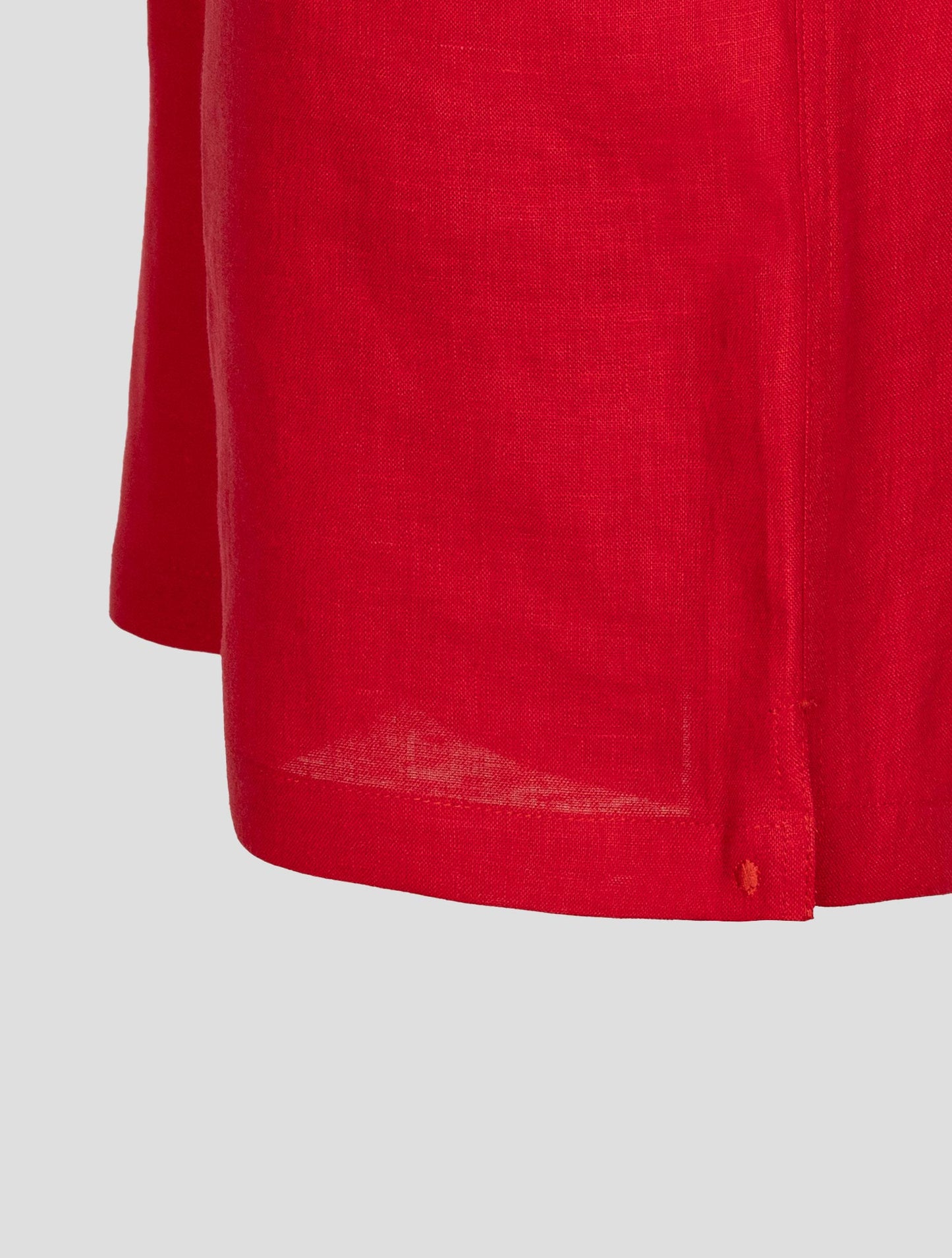 Kiton Red Linen Short Pants