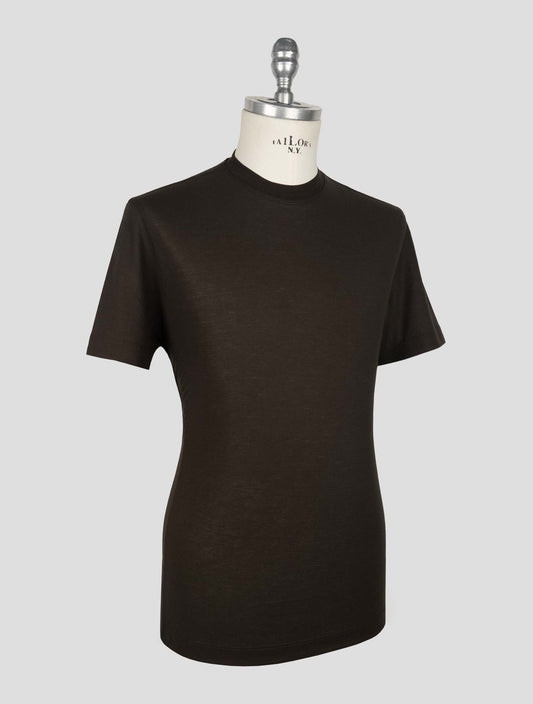 Kired Dark Brown Cotton T-Shirt