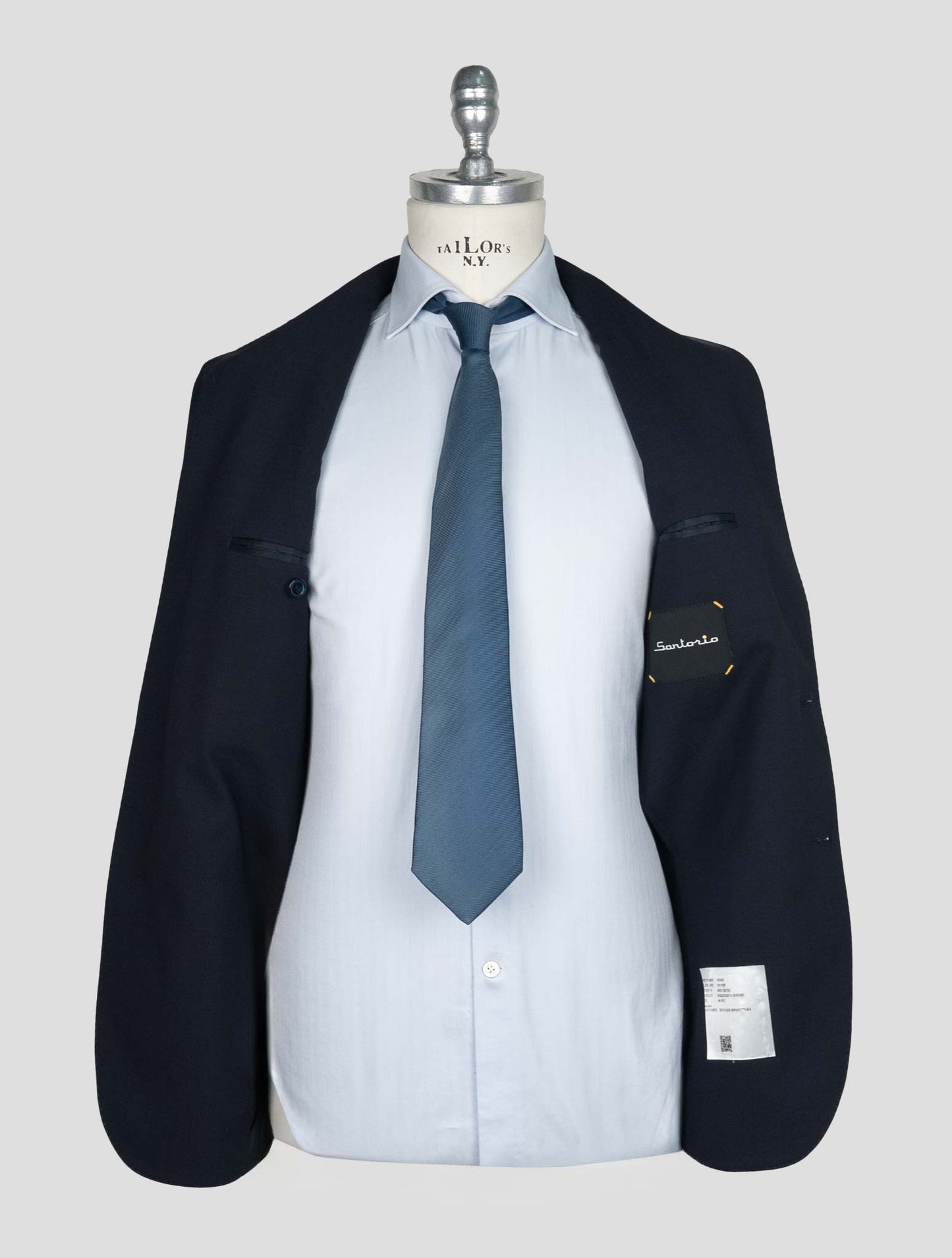 Sartorio Napoli Dark Blue Virgin Wool Ea Suit