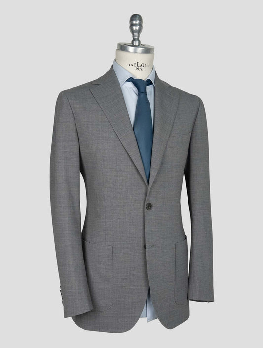 Sartorio Napoli Gray Virgin Wool Ea Suit