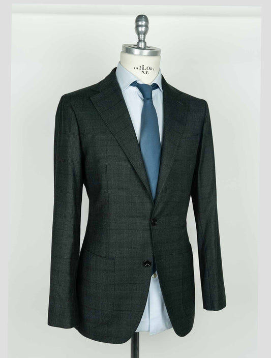 Sartorio Napoli Green Virgin Wool Silk Pa Ea Suit