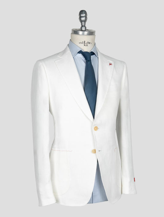 Isaia White Linen Suit