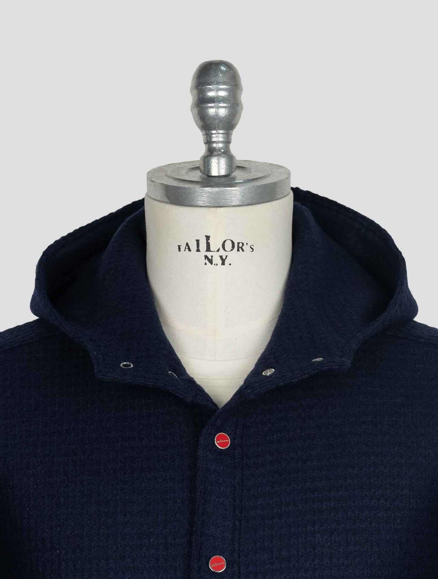 Kiton Blue Wool Pa Shirt Mariano