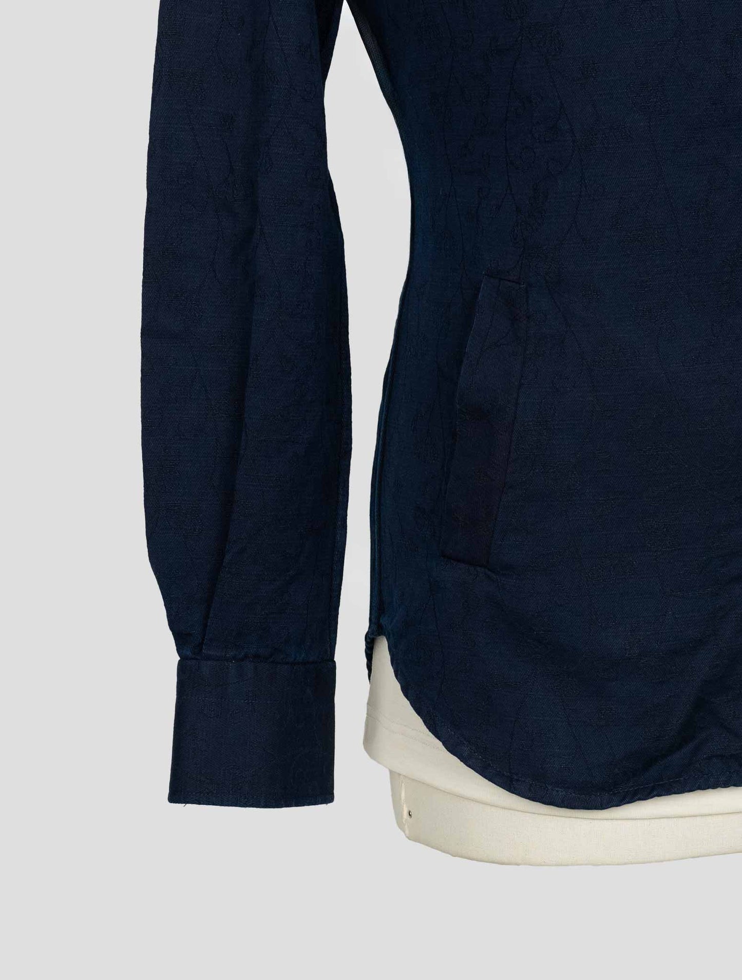 Kiton Blue Cotton Shirt Mariano